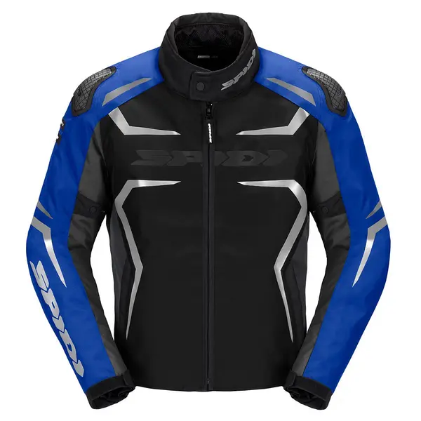 Image of Spidi Race Evo H2Out Jacket Black Blue Silver Size 5XL