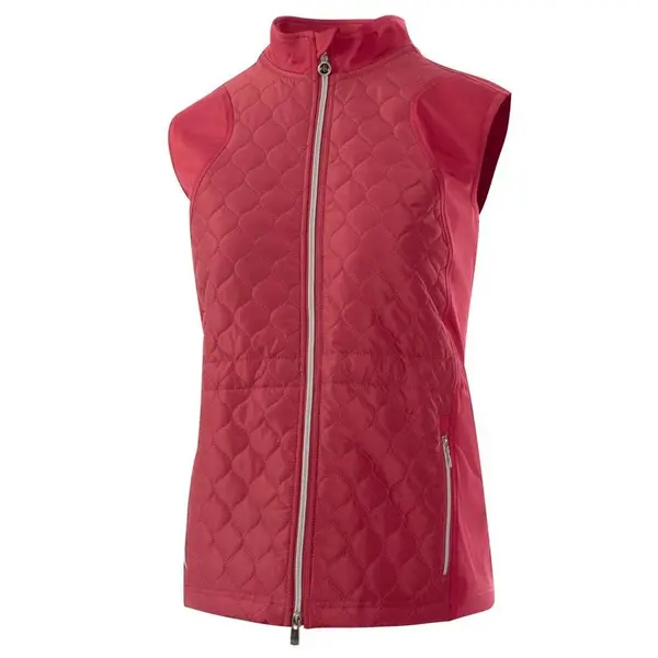 Image of Island Green Ladies Padded Gilet - Pink/Grey - XL