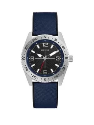 image of Guess North Nylon/Silicone Mens Watch, Blue, Men