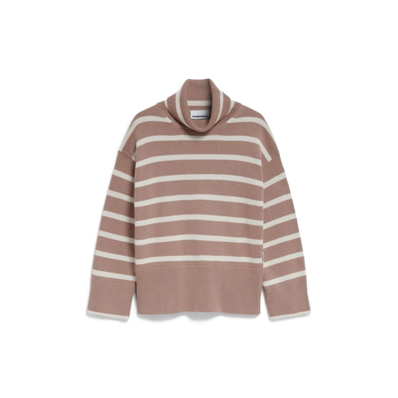 Image of ARMEDANGELS Womens sweater ARMEDANGELS Chanaa Stripes Marron Female L