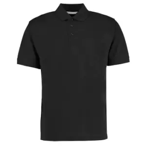Image of Kustom Kit Mens Klassic Superwash Short Sleeve Polo Shirt (2XL) (Black)