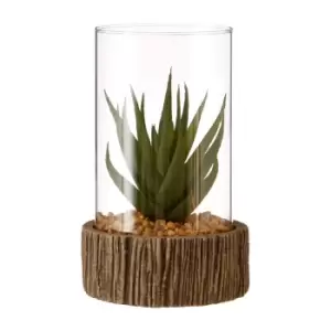 Image of Premier Housewares Small Faux Succulent with Natural Stone Base