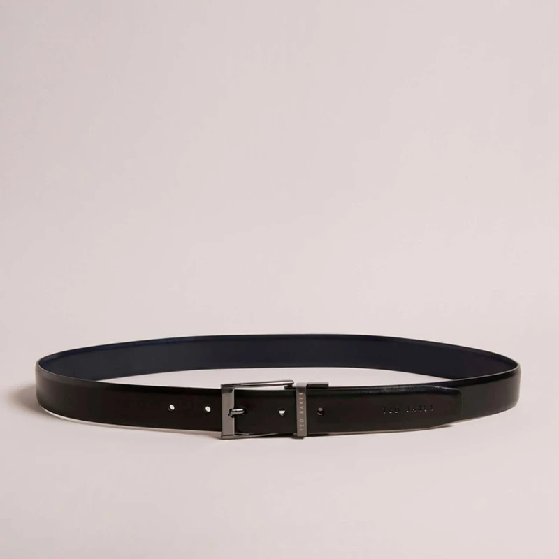 Image of Ted Baker Crafts Reversible Leather Belt - Black 36 Inch