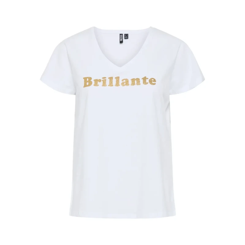 Image of Pieces Womens T-Shirt Pieces Pcserima Fc Blanc Female L 17156280-4698014