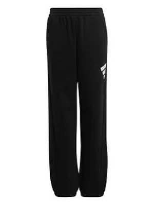 Image of Boys, adidas Older Kids 3bar Pant, Black/White, Size 15-16 Years