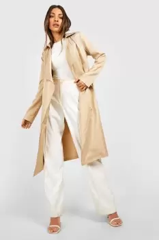 Image of Longline Belted Trench Coat