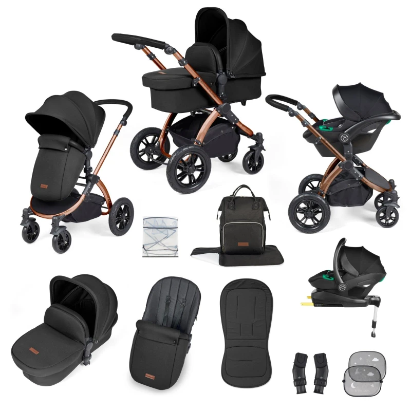 Image of Ickle Bubba Stomp Luxe All-in-One I-Size Travel System - Black One Size