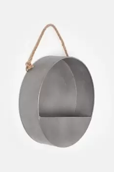 Image of Medium Round Metal Hanging Wall Planter, 30 cm
