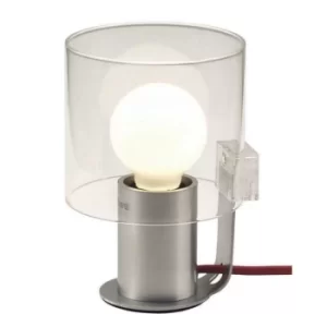 Image of Corridagl Cylindrical Table Lamp Satin Nickel