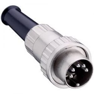 Image of DIN connector Plug straight Number of pins 5 Silver Lumberg 0132 05