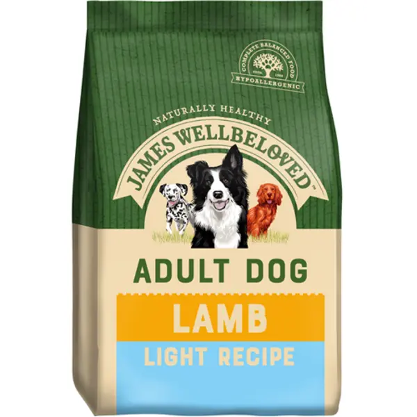 image of James Wellbeloved Light Adult Lamb and Rice Dog Food 12.5kg