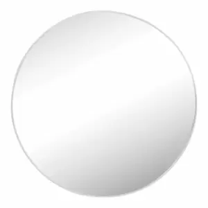 Image of Nielsen Elvo Round Metal Frame Mirror, Silver, 60cm