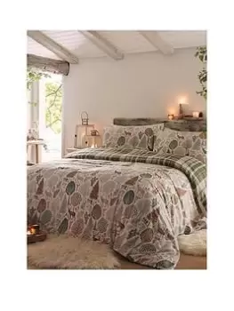Image of Dreams & Drapes Woven D&D Winter Forest Check Duvet Cover Set Green - Sk