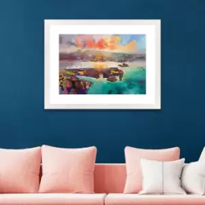 Image of The Art Group Skye Bridge Framed Print MultiColoured
