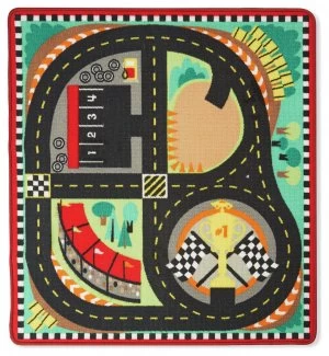 Image of Melissa and Doug Around the Race Track Rug.