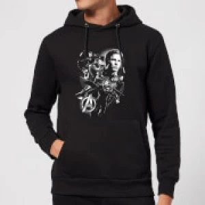 Image of Avengers Endgame Mono Heroes Hoodie - Black