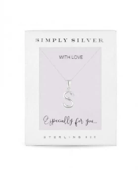 Image of Simply Silver Alphabet Necklace Letter S