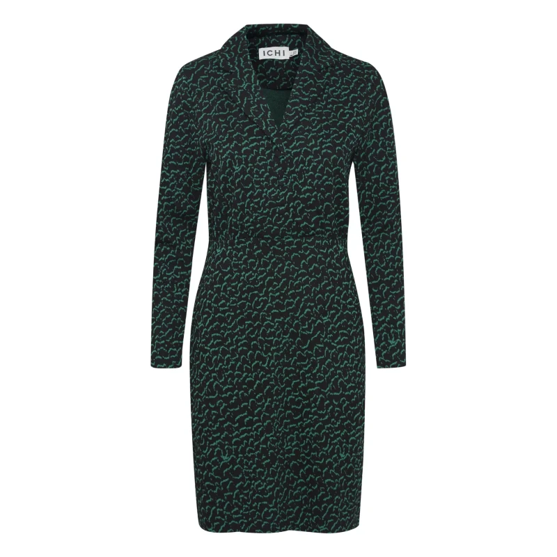 Image of Ichi Womens shirt dress Ichi Kate Jacquard 4 Vert Female XS