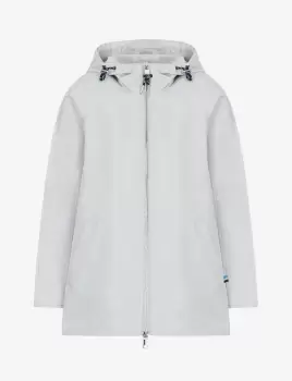 Image of Armani Exchange Lightweight Hooded Coat In Grey - Size S