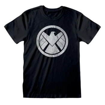 Image of Marvel Comics Avengers - Shield Logo Unisex Medium T-Shirt - Black
