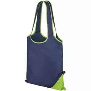 Image of Core Compact Shopping Bag (One Size) (Navy/Lime) - Result