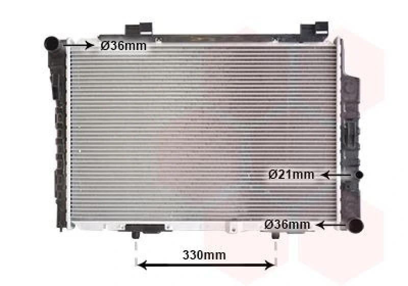Image of VAN WEZEL Engine radiator VAN WEZEL 30002234