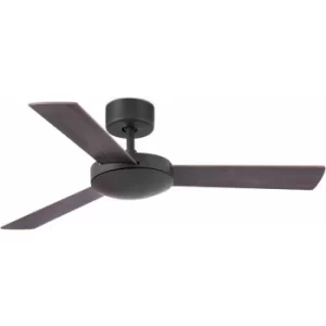 Image of Faro Mini Small Ceiling Fan Without Light Dark Brown, Cherry Wood