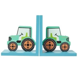 Sass & Belle Green Tractor Bookends