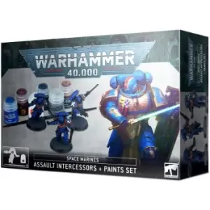 Image of Warhammer 40,000: Space Marines Assault Intercessor Paint Set - Games Workshop