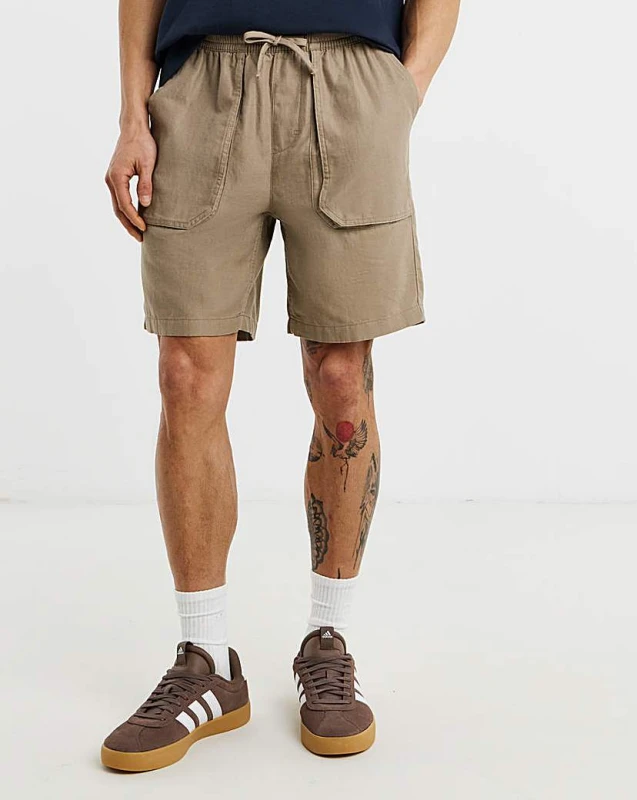 Image of Lyle & Scott Linen shorts Lyle & Scott Gris Male M
