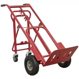 image of Sealey CST989 Sack Truck 3-in-1 with Pneumatic Tyres 250kg Capacity