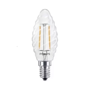 Image of Philips 2.3W LED E14 SES Candle Warm White - 52382700