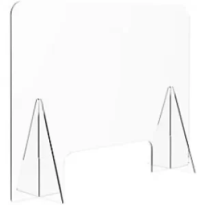 Image of Proper Protective Sneeze Guard Transparent 600 x 228 x 1,200 mm