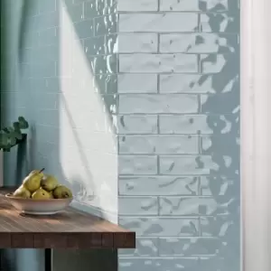 Image of Marquis Ancien Blue Porcelain Tile - 75 x 300mm