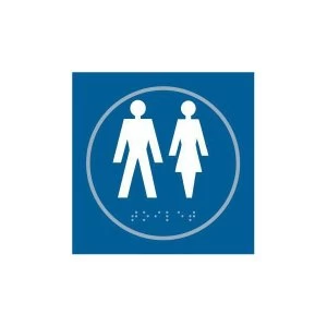 Image of ASEC Unisex 150mm x 150mm Taktyle Braille Self Adhesive Sign