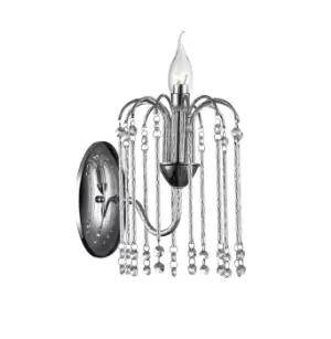 Image of Bette 1 Light Chrome Candle Wall Lamp