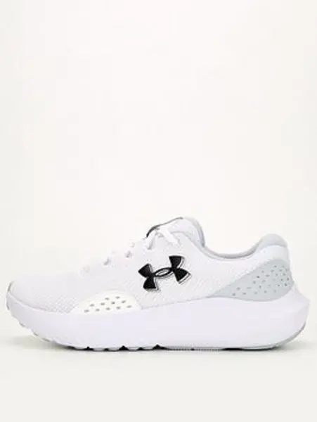 Image of Under Armour Mens Running Charged Surge 4 Trainers - White Size 9, Men