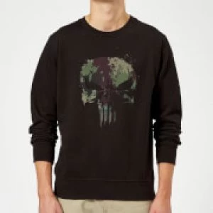 Image of Marvel Camo Skull Sweatshirt - Black