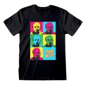 Image of Friday The 13th Unisex Adult Pop Art T-Shirt (L) (Black)