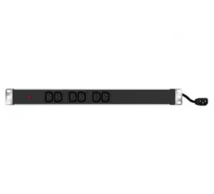 Image of Hypertec 808900-HY power distribution unit (PDU) 1U Black 6 AC...