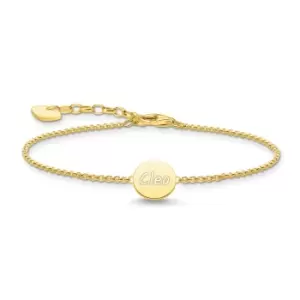 image of THOMAS SABO Gold Plated Polished Coin Bracelet