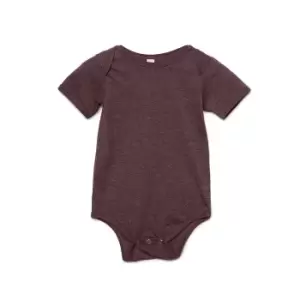 image of Bella + Canvas Baby Jersey Short Sleeve Onesie (3-6 Months) (Heather Maroon)