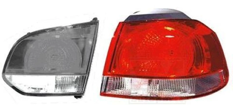 Image of VAN WEZEL 5863932 Rear light Outer section, without bulb holder, Right Combination Rearlight (391)
