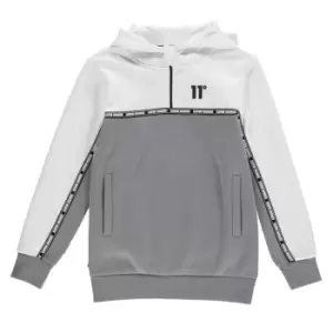 image of 11 Degrees Logo Tape Hoodie - Grey