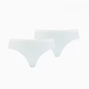 Image of PUMA Womens Seamless String 2 Pack, White, size X Small, Clothing