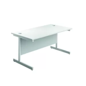 image of Jemini Single Rectangular Desk 1800x600x730mm White/White KF800856