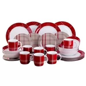 Image of Traditional Tartan 45 Piece Entertaining Set