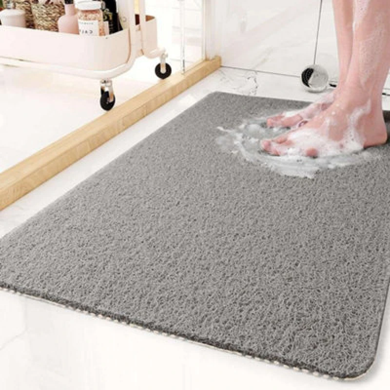 Image of Nicoman Anti Slip Pvc Loofah Shower Mat Anti Mould Washable Bath Mat - Rectangular 75X44 Cm