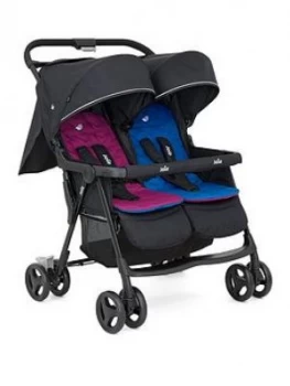 image of Joie Aire Twin Stroller - Rosy/Sea, Rosy/Sea