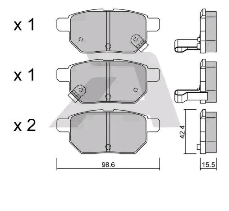 Image of AISIN Brake pad set AISIN BPTO-2006